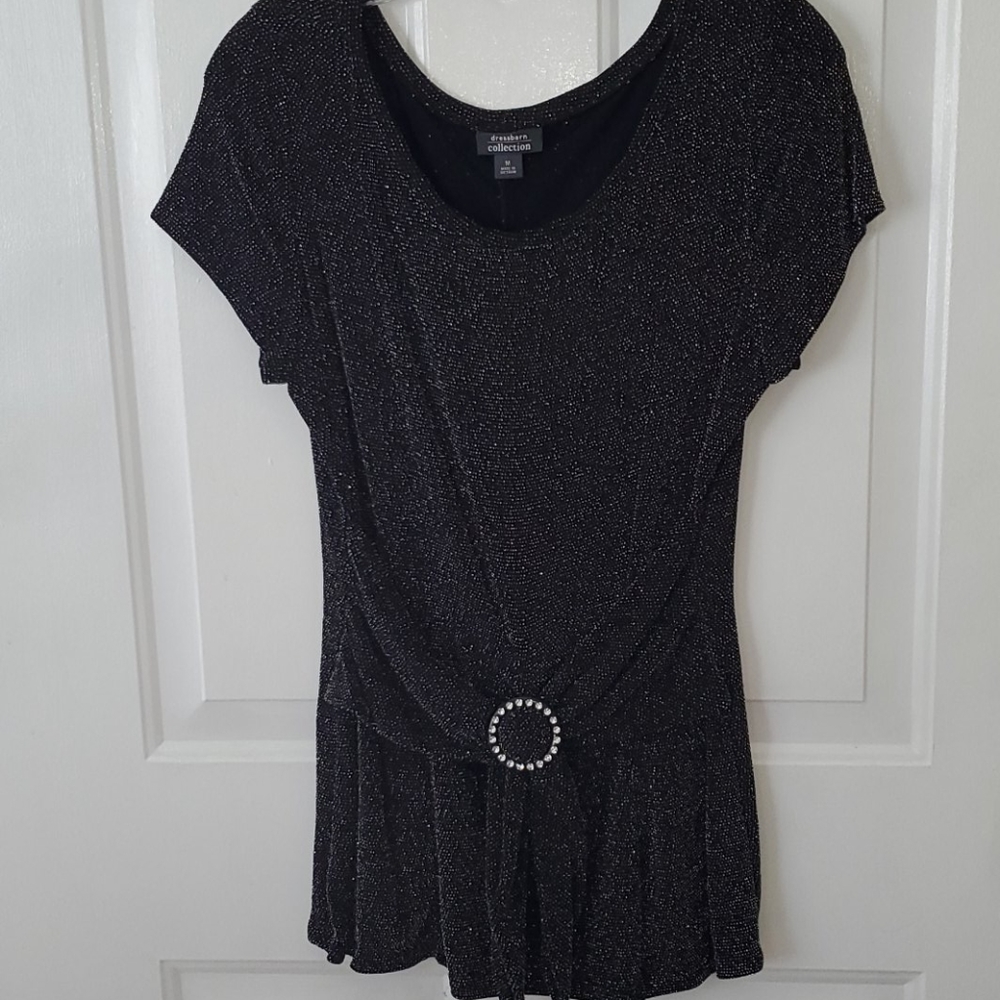 Dress Barn Metallic Tunic Mini Dress